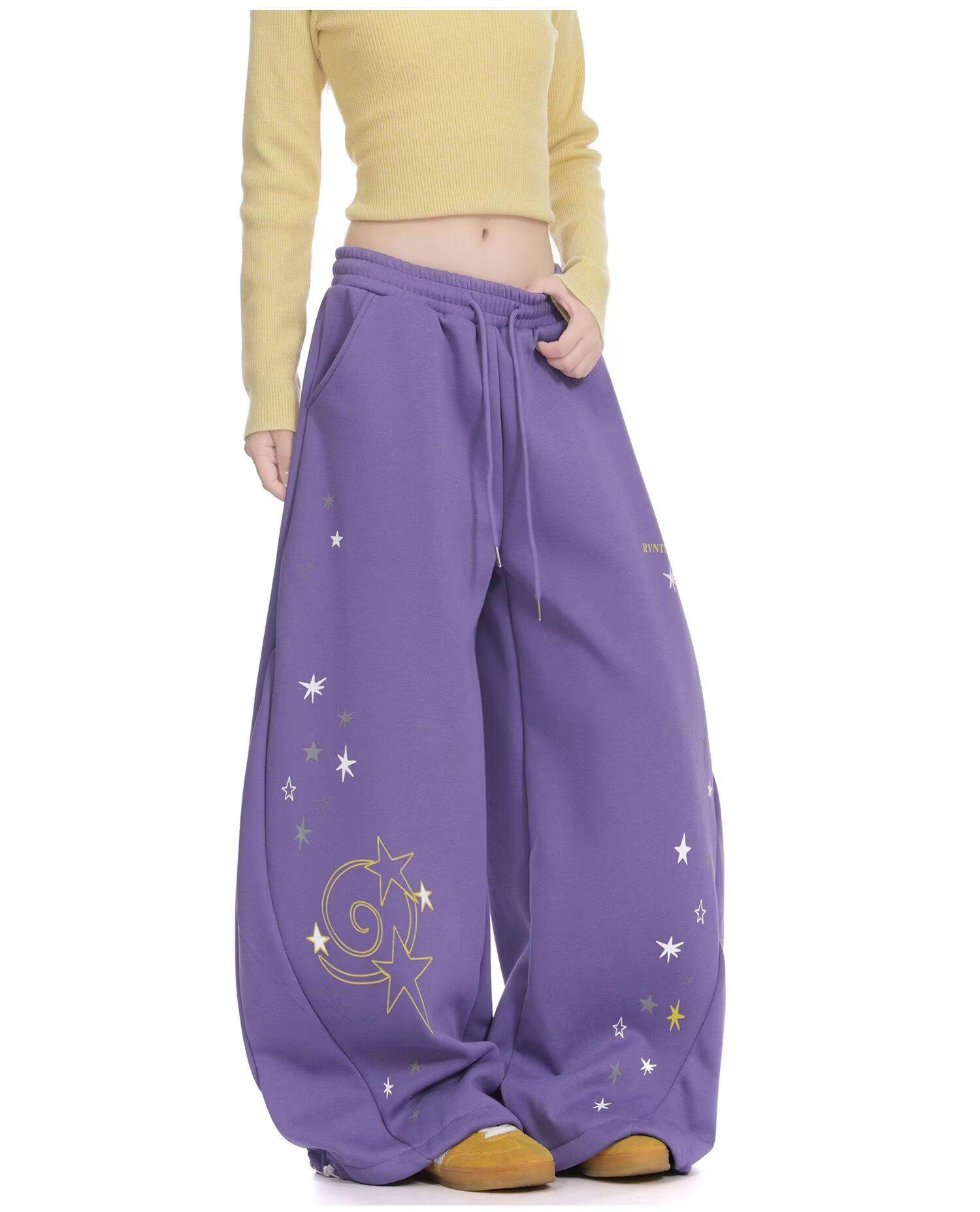 Korean Retro Star Print Jazz Dance Wide-Leg Pants for Women - Winter Slimming Loose Fit L
Korean Retro Star Print Jazz Dance Wide-Leg Pants for Women - Winter Slimming Loose Fit L