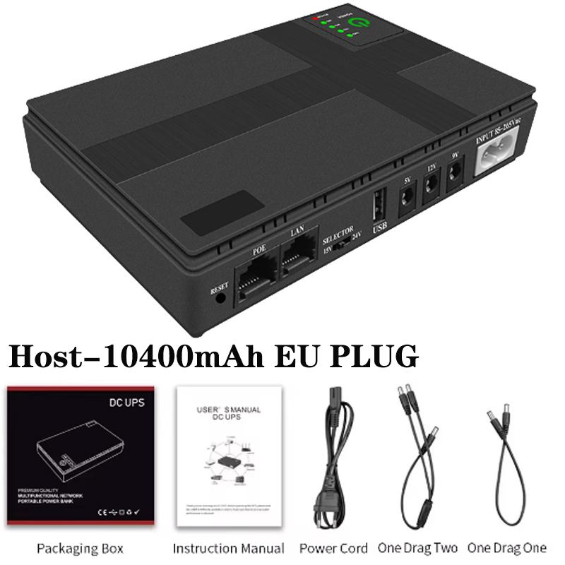 DC UPS Battery Backup 10400mAh 5V 9V 12V 2A 15V 24V 1A Output Uninterruptible Power Supply 85‑265V UPS Battery Backup hot sell
DC UPS Battery Backup 10400mAh 5V 9V 12V 2A 15V 24V 1A Output Uninterruptible Power Supply 85‑265V UPS Battery Backup hot sell