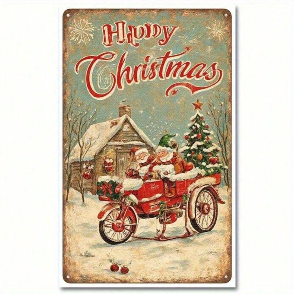 2D Flat Vintage Santa Claus Metal Tin Sign Wall Decor 12x8 Inch, Pre-Drilled Holes For Easy Hanging, Holiday Art For Living Room Bar Home 20x30 різнокольоровий
2D Flat Vintage Santa Claus Metal Tin Sign Wall Decor 12x8 Inch, Pre-Drilled Holes For Easy Hanging, Holiday Art For Living Room Bar Home 20x30 різнокольоровий