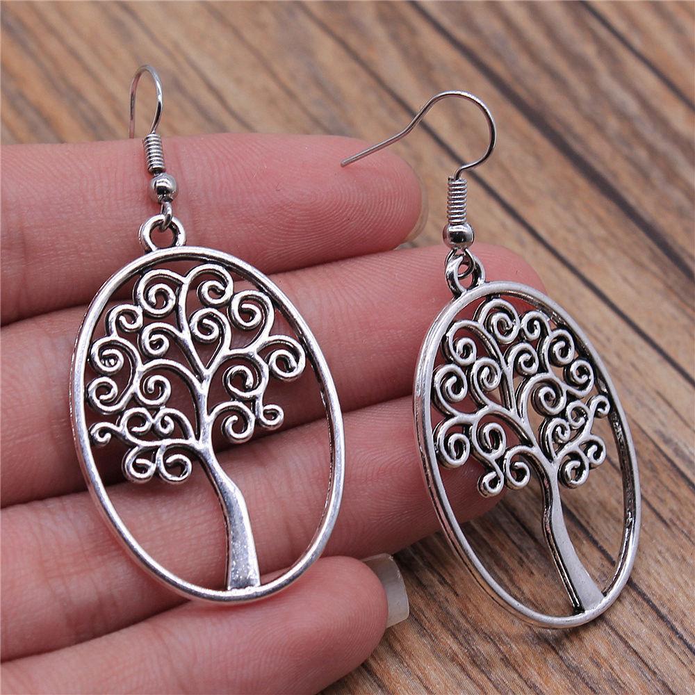 1 Pair Silver Plated Drop Earrings Women Hollow Out Tree Of Life Pattern Round Earring Moda Mujer Jewelry Fashion Pendientes
1 Pair Silver Plated Drop Earrings Women Hollow Out Tree Of Life Pattern Round Earring Moda Mujer Jewelry Fashion Pendientes