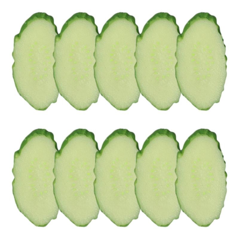 10PCS/Pack Simulated Cucumber Slices Fake Cucumber Slices Vegetable Model Food Model Shooting Display Tool Supplies 1
10PCS/Pack Simulated Cucumber Slices Fake Cucumber Slices Vegetable Model Food Model Shooting Display Tool Supplies 1