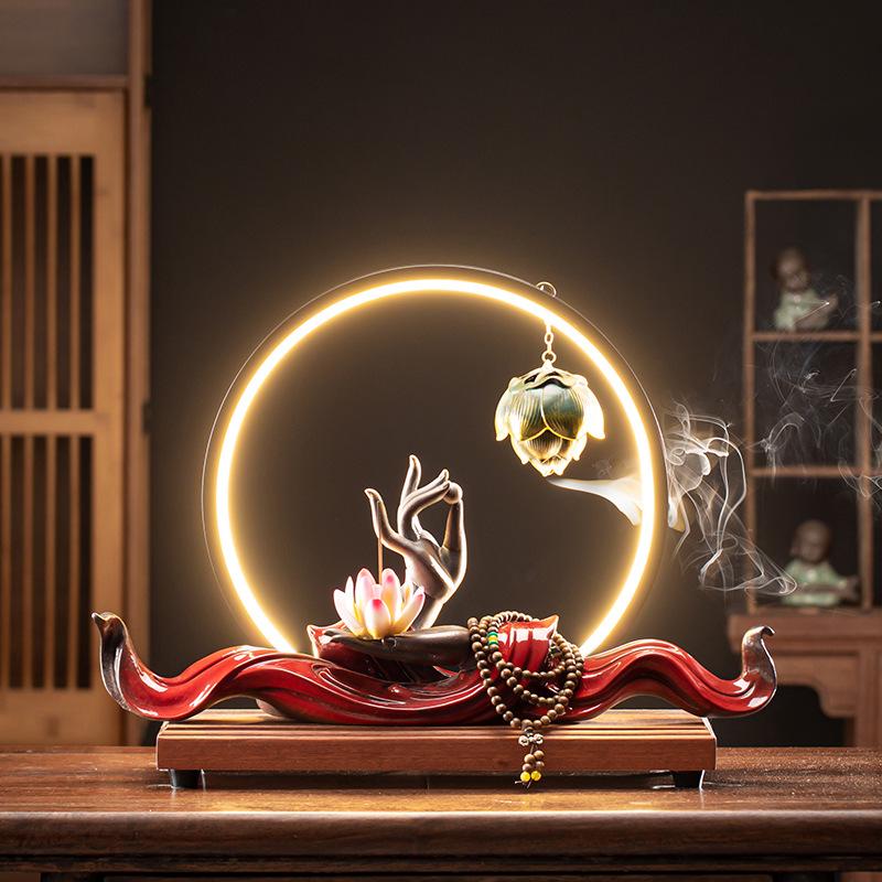 Zen Lotus Buddha Hand Ceramic Lamp: Decorative Figurine for Office, Living Room, or Cabinet
Zen Lotus Buddha Hand Ceramic Lamp: Decorative Figurine for Office, Living Room, or Cabinet