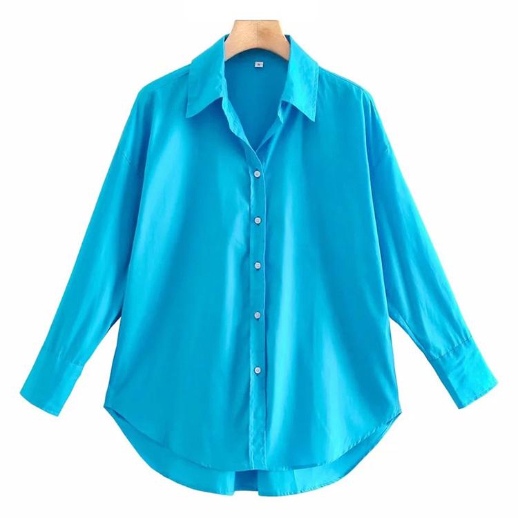 Женские модные свободные асимметричные блузки из поплина, винтажные женские рубашки на пуговицах с длинными рукавами, шикарные топы Blusas S синий
Женские модные свободные асимметричные блузки из поплина, винтажные женские рубашки на пуговицах с длинными рукавами, шикарные топы Blusas S синий