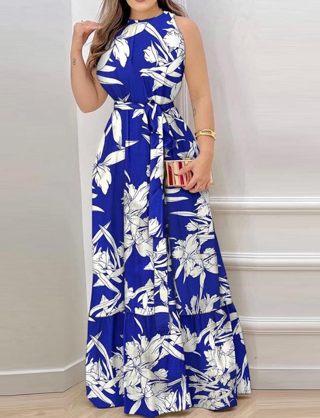 European & American Summer Halter Tie-Up Ruffle Print Dress for Women (2025) S
European & American Summer Halter Tie-Up Ruffle Print Dress for Women (2025) S