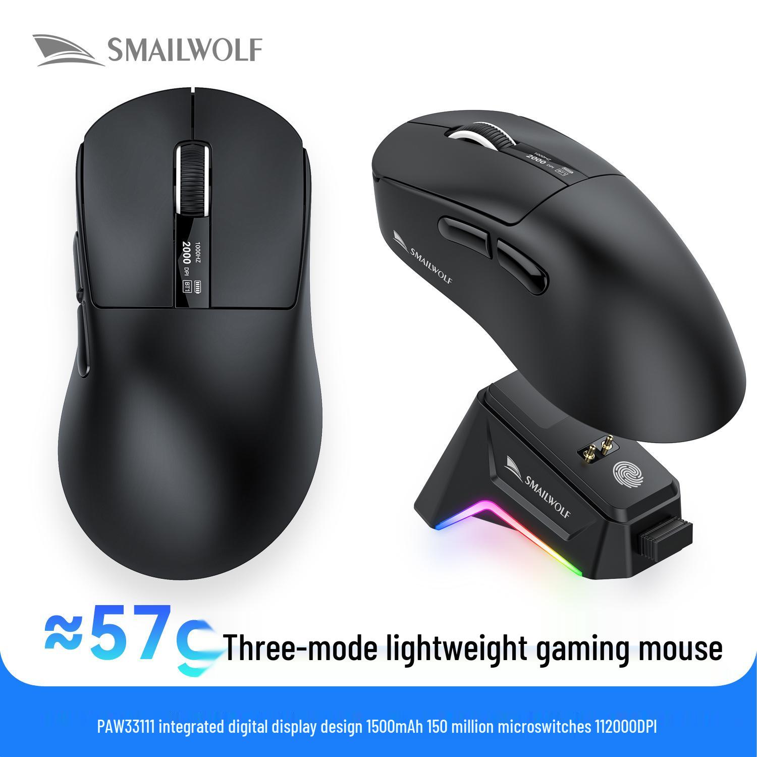 Smaiwolf M6 Wireless Bluetooth Gaming Mouse with PAW3311 Sensor, RGB, and Charging Dock
Smaiwolf M6 Wireless Bluetooth Gaming Mouse with PAW3311 Sensor, RGB, and Charging Dock