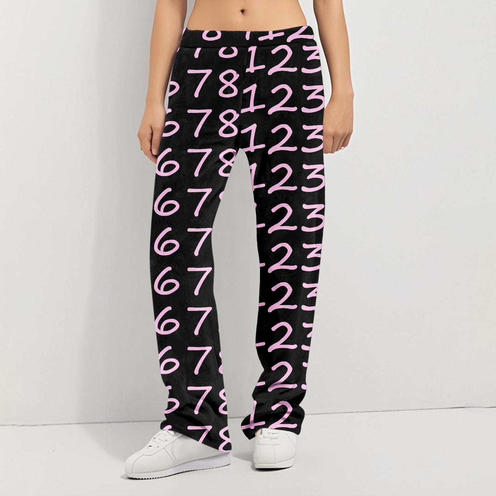 Пижамные штаны в стиле аниме, повседневные брюки с эластичной резинкой на талии, удобные прямые свободные брюки для йоги L