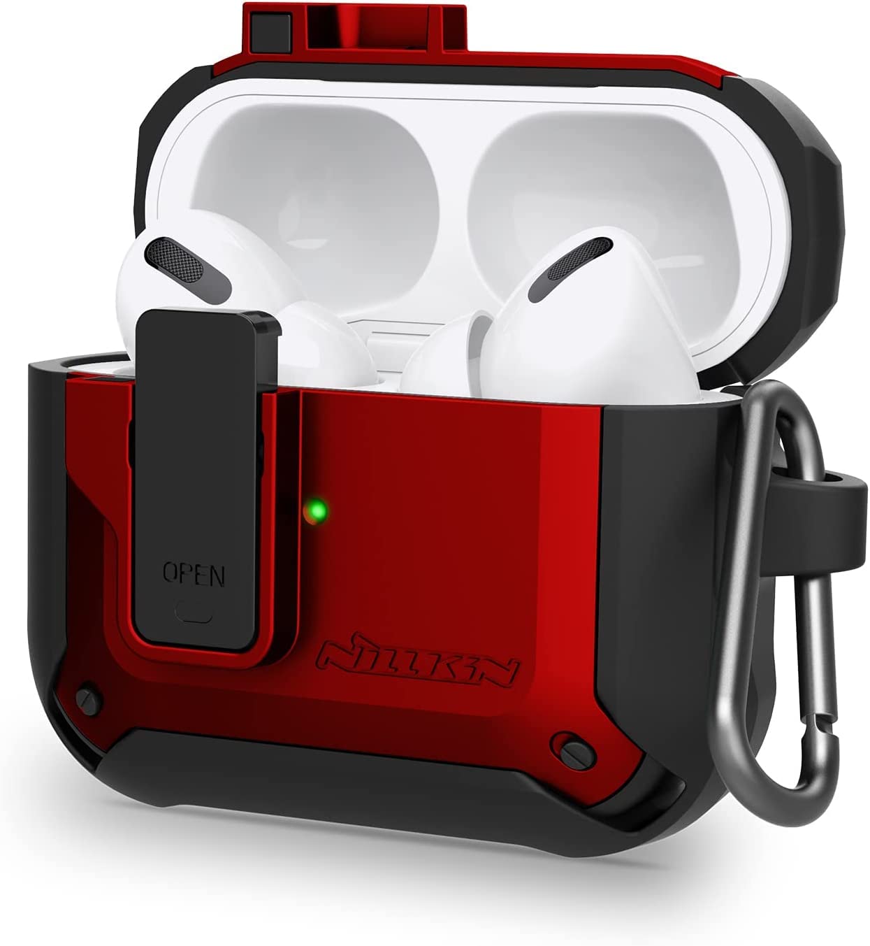 Nillkin Airpods Pods Case Automatic Button Hard TPU Airpods Pro Protective Cover with Carabiner Shockproof Lightweight Scratch Resistant Wireless красный
Nillkin Airpods Pods Case Automatic Button Hard TPU Airpods Pro Protective Cover with Carabiner Shockproof Lightweight Scratch Resistant Wireless красный
