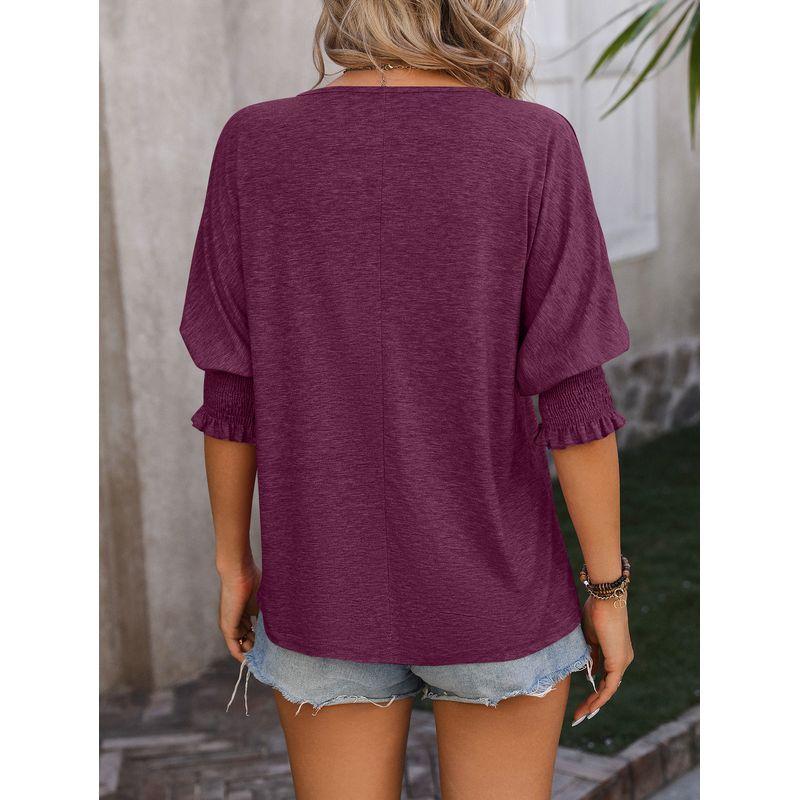 2024 Loose V-neck Bat Sleeve Tie up T-shirt T-shirt Navy blue XL 
2024 Loose V-neck Bat Sleeve Tie up T-shirt T-shirt Navy blue XL