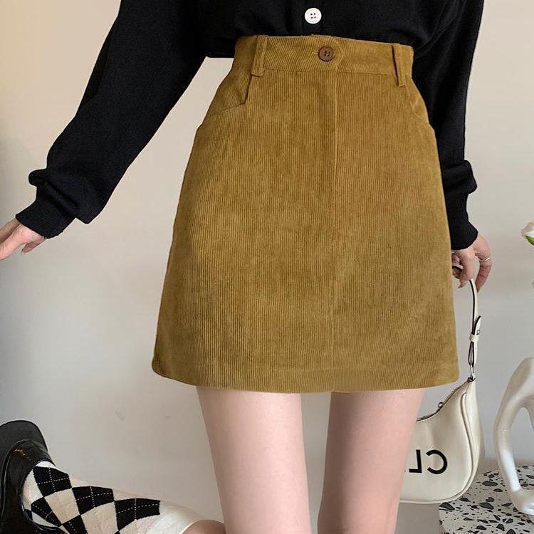 2024 Coffee Corduroy A-Line Midi Skirt: High Waist, Slimming, Autumn/Winter Style for Petite Women L
2024 Coffee Corduroy A-Line Midi Skirt: High Waist, Slimming, Autumn/Winter Style for Petite Women L