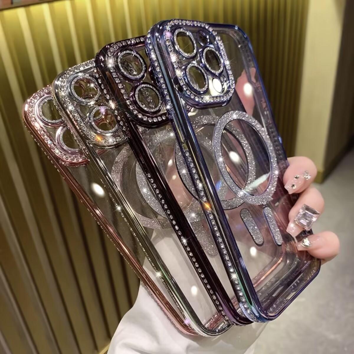 Applicable To IPhone 16 Magnetic Suction Mobile Phone Case Transparent Electroplating Edge Diamond Flash Powder Apple 14/15 Promax Silicone iPhone16
Applicable To IPhone 16 Magnetic Suction Mobile Phone Case Transparent Electroplating Edge Diamond Flash Powder Apple 14/15 Promax Silicone iPhone16