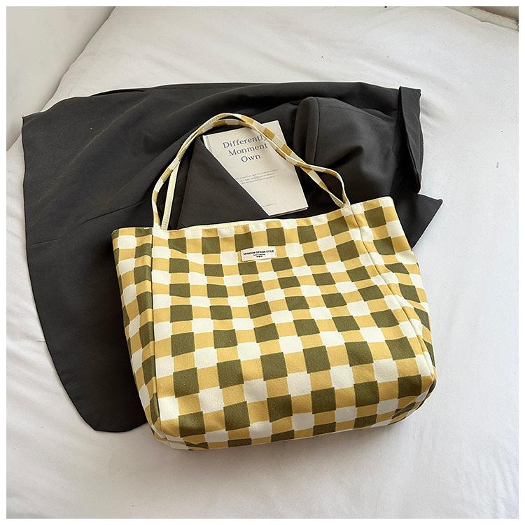 2025 лето новая сумка женская ленивый ветер большая вместимость холщовая сумка студентка для поездок клетчатая на плечо сумка-тоут жёлтый
2025 лето новая сумка женская ленивый ветер большая вместимость холщовая сумка студентка для поездок клетчатая на плечо сумка-тоут жёлтый