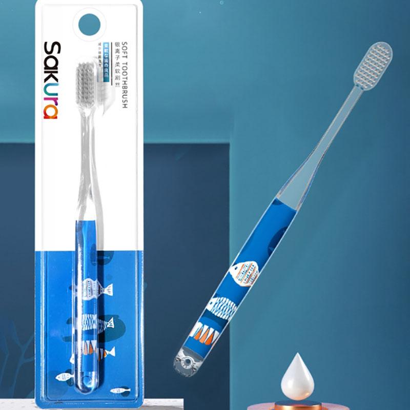 1 PC Silver Ion Adult Soft Bristled Toothbrush Transparent Crystal Brush Handle Couple Antibacterial Cleaning Oral Toothbrush
1 PC Silver Ion Adult Soft Bristled Toothbrush Transparent Crystal Brush Handle Couple Antibacterial Cleaning Oral Toothbrush