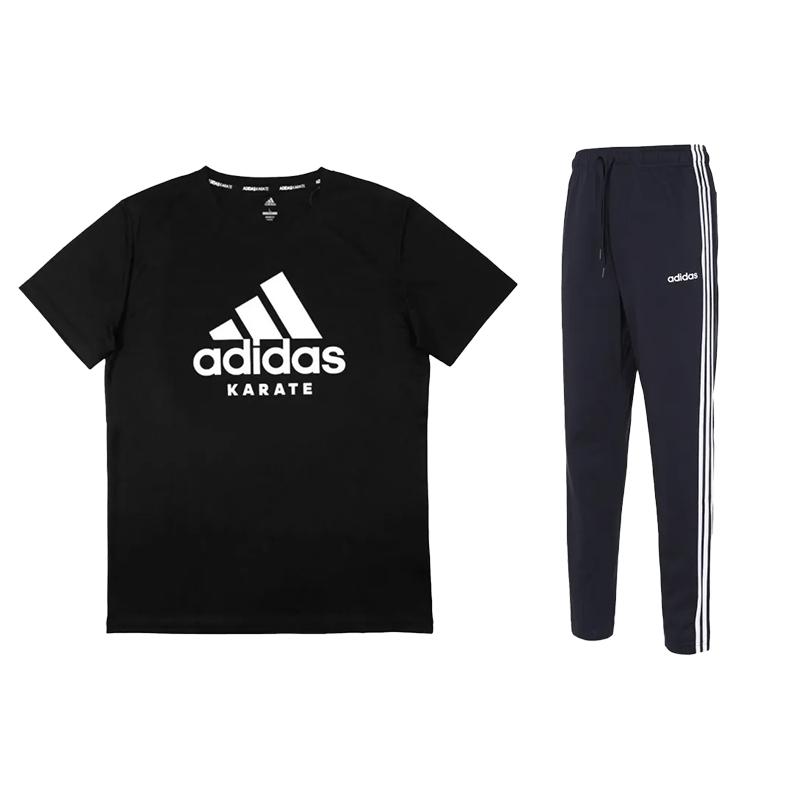 Пуловер с круглым вырезом и логотипом Adidas, футболка с коротким рукавом и длинные брюки со средней талией, повседневный спортивный комплект унисекс, комплекты черного цвета ADICTKP-BW+DU0457 L
Пуловер с круглым вырезом и логотипом Adidas, футболка с коротким рукавом и длинные брюки со средней талией, повседневный спортивный комплект унисекс, комплекты черного цвета ADICTKP-BW+DU0457 L