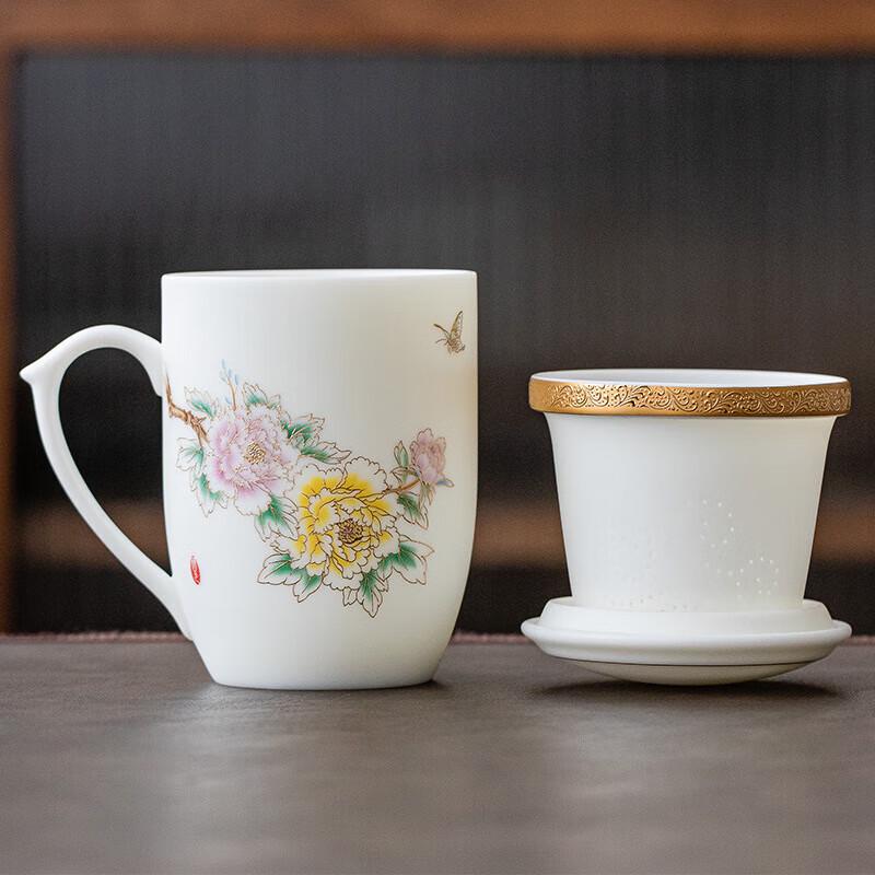 Mutton Fat Jade Porcelain Lingyun Tea Set - Peony Design
Mutton Fat Jade Porcelain Lingyun Tea Set - Peony Design