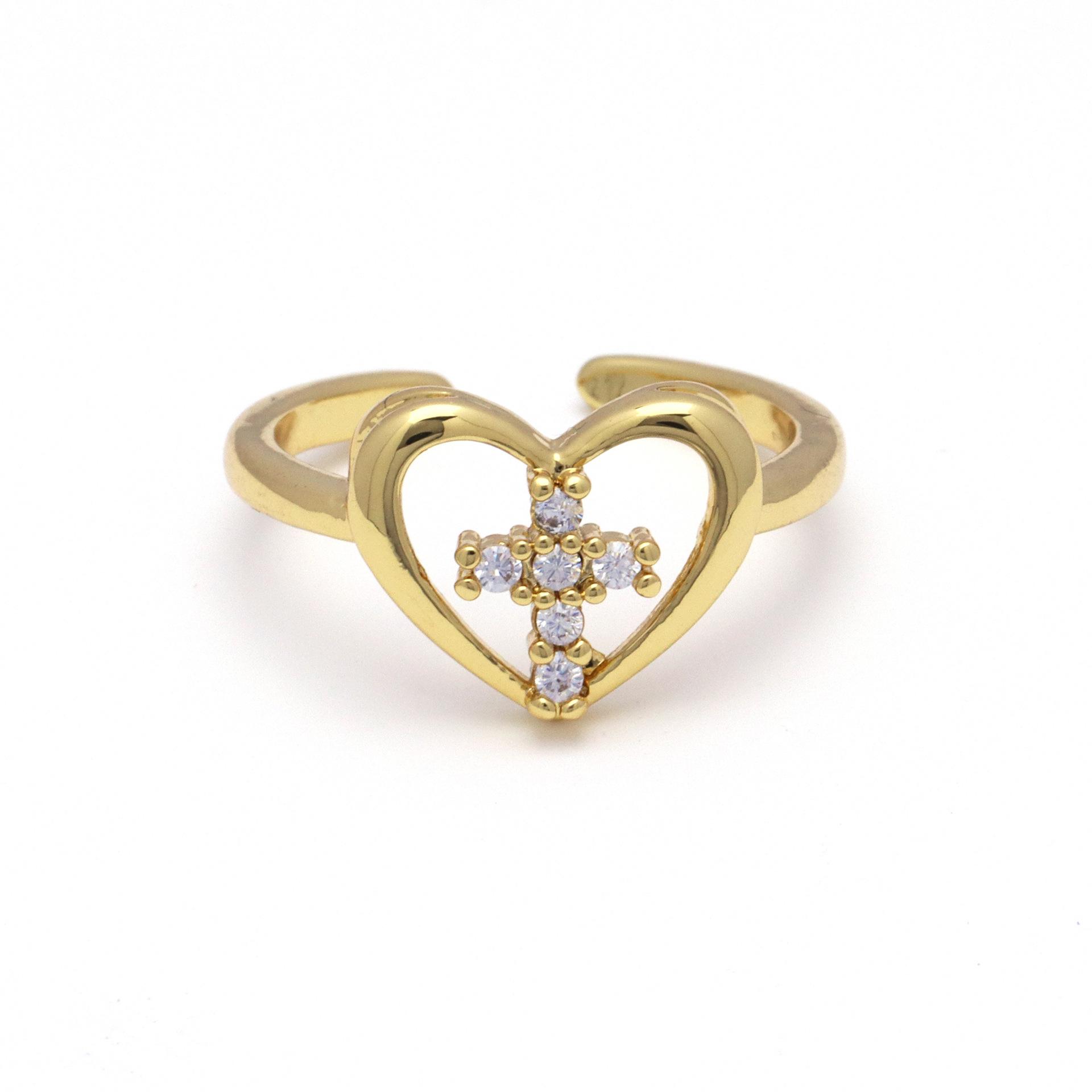 Любовь Крест Открытое Кольцо Женское Медное Позолоченное Циркон Нежное Кольцо Opening adjustable
Любовь Крест Открытое Кольцо Женское Медное Позолоченное Циркон Нежное Кольцо Opening adjustable