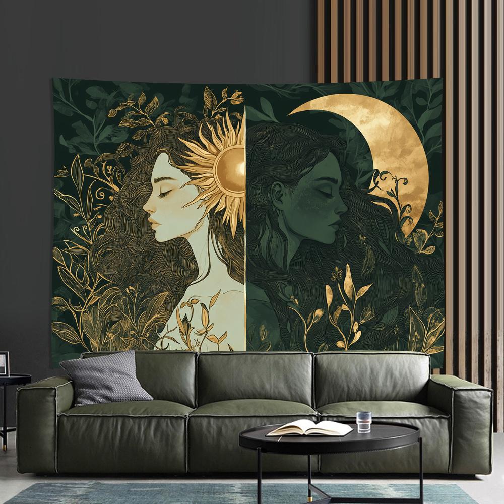 Sun and Moon Theme Digital printing polyester wall hanging tapestry decorative Living room bedrooms Office background gift 74x94cm(29x37in)
Sun and Moon Theme Digital printing polyester wall hanging tapestry decorative Living room bedrooms Office background gift 74x94cm(29x37in)