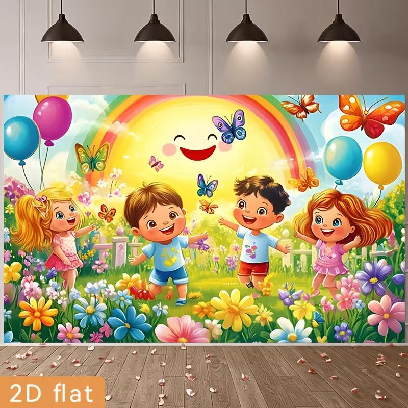 2D Colorful Garden Kids Background, Cartoon Children & Balloon Party Photography Backdrop 47.2x31.5inch/120*80cm
2D Colorful Garden Kids Background, Cartoon Children & Balloon Party Photography Backdrop 47.2x31.5inch/120*80cm