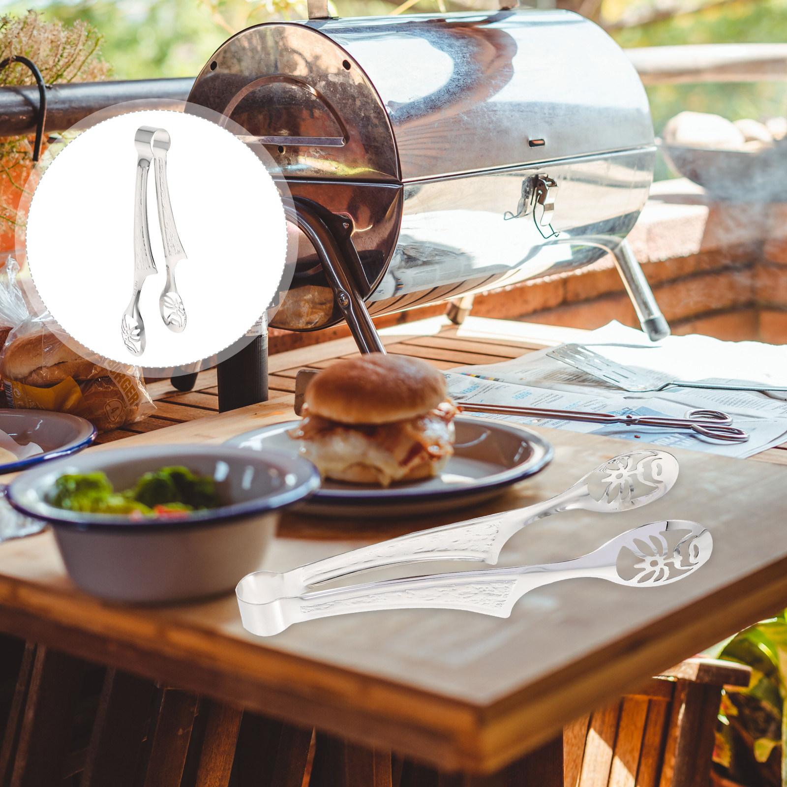 Stainless Steel Bbq Tongs Kitchen Cooking Tool Heat Resistant Food Clamp For Steak Salad Bread Grilling Outdoor Barbecue Cooking 27X3.5X2.5CM
Stainless Steel Bbq Tongs Kitchen Cooking Tool Heat Resistant Food Clamp For Steak Salad Bread Grilling Outdoor Barbecue Cooking 27X3.5X2.5CM