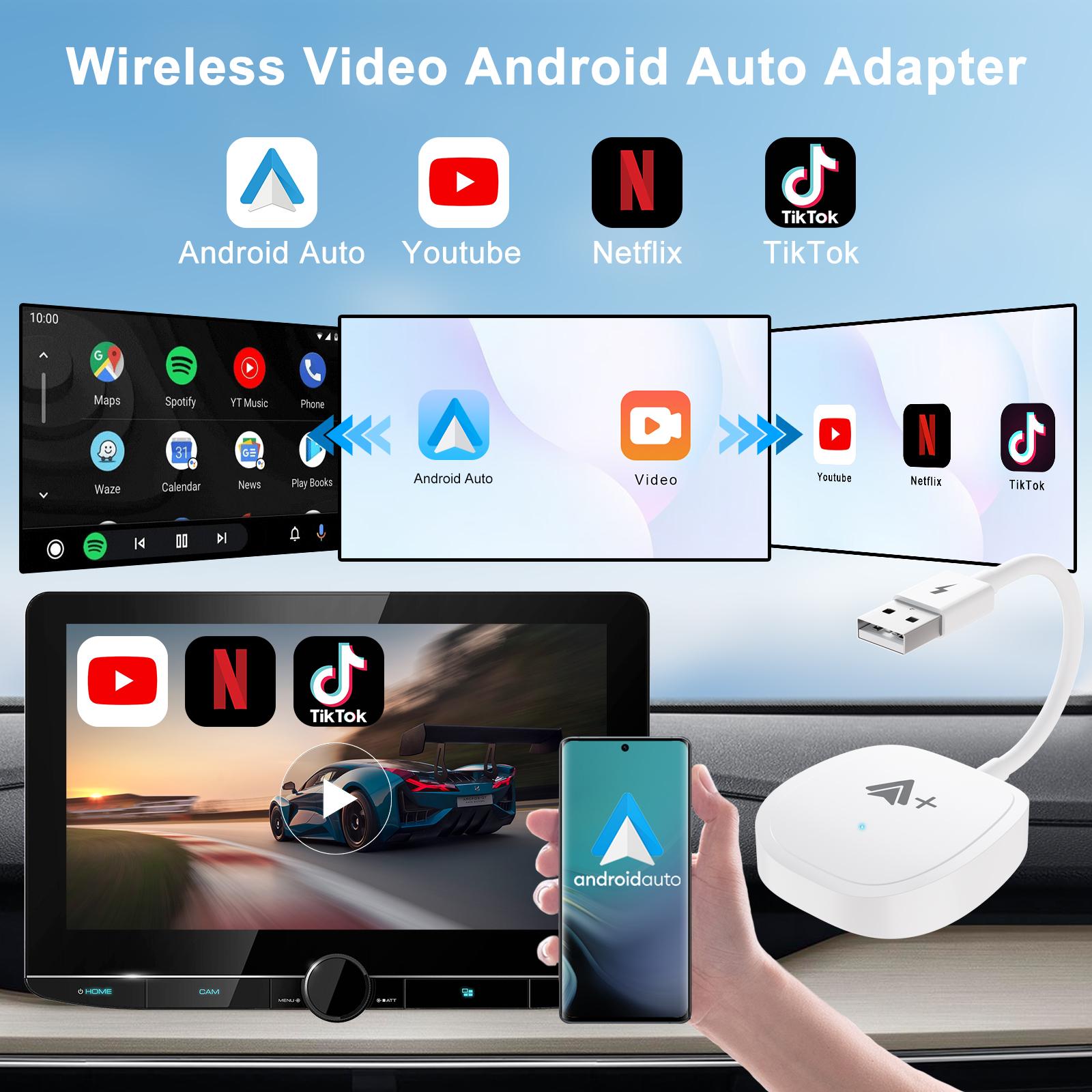 020-7++ Wireless Android Auto Adapter Video Streaming Wired to Wireless USB Dongle Black
020-7++ Wireless Android Auto Adapter Video Streaming Wired to Wireless USB Dongle Black