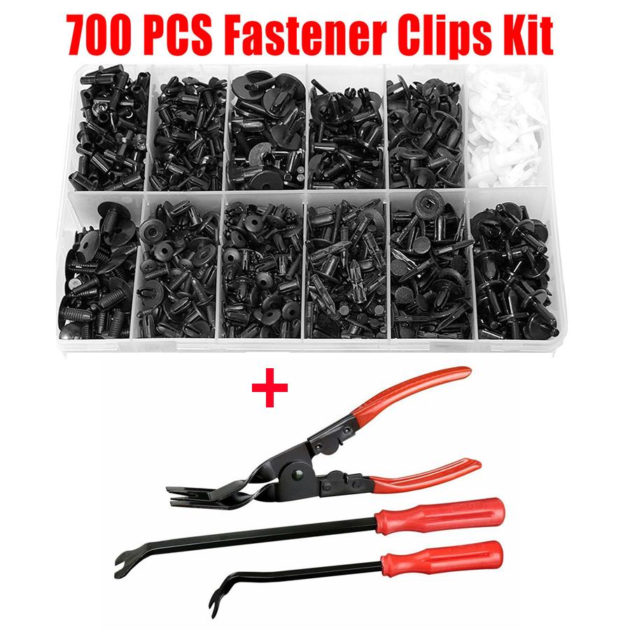 Universal 700Pcs Car Fender Bumper Push Pin Clip Rivets Fastener with 3Pcs Remover Tool Plier
Universal 700Pcs Car Fender Bumper Push Pin Clip Rivets Fastener with 3Pcs Remover Tool Plier