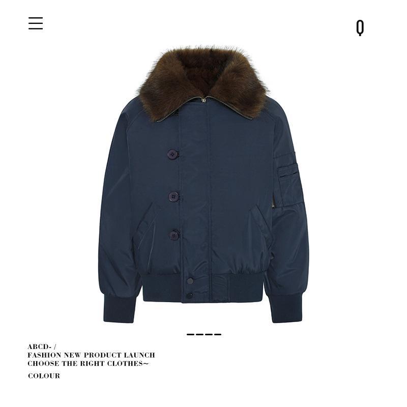Retro Fur Collar Mountain-Inspired Cotton Padded Couple s Winter Jacket with Plush Lining L синій
Retro Fur Collar Mountain-Inspired Cotton Padded Couple s Winter Jacket with Plush Lining L синій