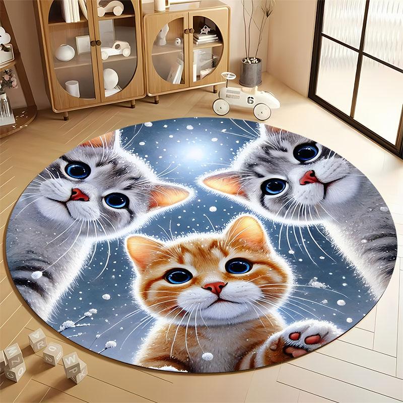 Warm Feline Charm: Cozy Cat Winter Rug round carpet for home sofa bedroom, gift Diameter 60cm
Warm Feline Charm: Cozy Cat Winter Rug round carpet for home sofa bedroom, gift Diameter 60cm