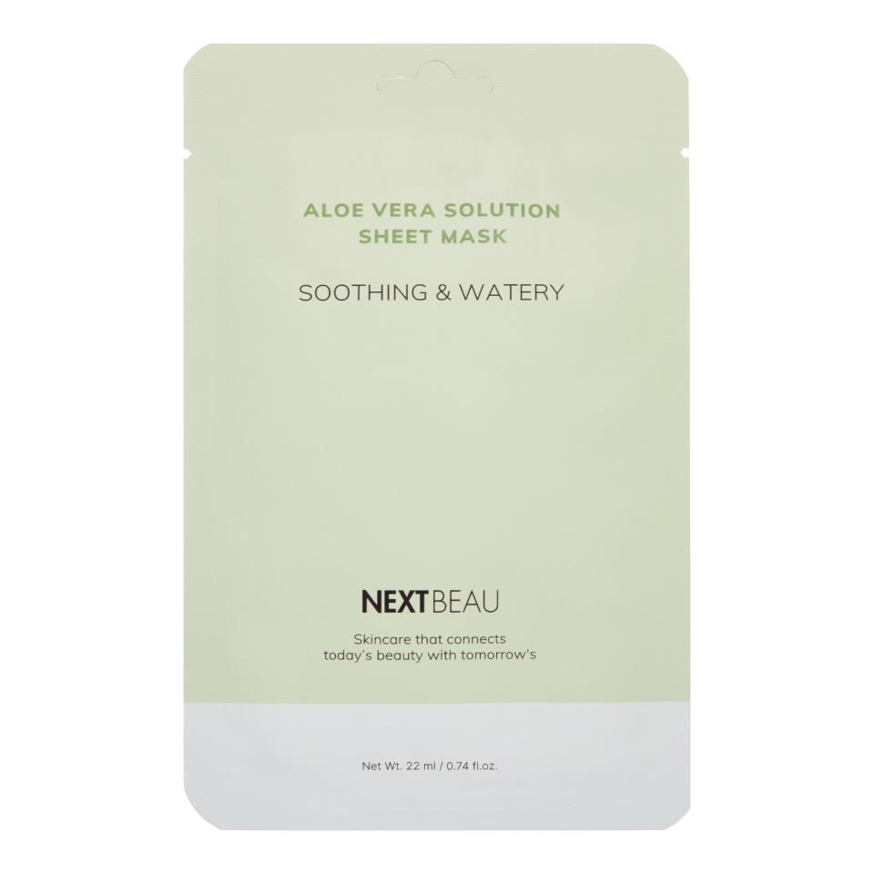 NEхTBEAU Aloe Vera Solution Sheet Mask Soothing & Watery Успокаивающая тканевая маска с экстрактом алоэ 22мл
NEхTBEAU Aloe Vera Solution Sheet Mask Soothing & Watery Успокаивающая тканевая маска с экстрактом алоэ 22мл