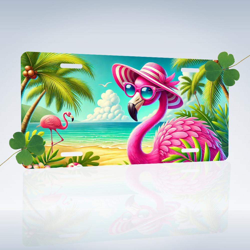 Vintage Tropical Pink Flamingo Beach Scene License Plate D Flat Aluminum Tin Sign Wall Art Decor for Garage Bar Man Cave and Ca 15x30cm(5.9x7.8inch)
Vintage Tropical Pink Flamingo Beach Scene License Plate D Flat Aluminum Tin Sign Wall Art Decor for Garage Bar Man Cave and Ca 15x30cm(5.9x7.8inch)