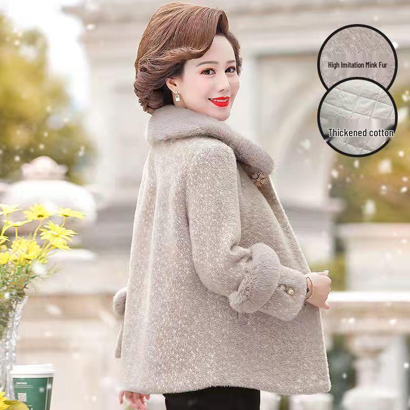 Stylish Faux Mink Velvet Coat with Cotton Padding for Middle-Aged Moms - Winter Thickened, Versatile Faux Golden Sable Design L (80-95 lbs)
Stylish Faux Mink Velvet Coat with Cotton Padding for Middle-Aged Moms - Winter Thickened, Versatile Faux Golden Sable Design L (80-95 lbs)