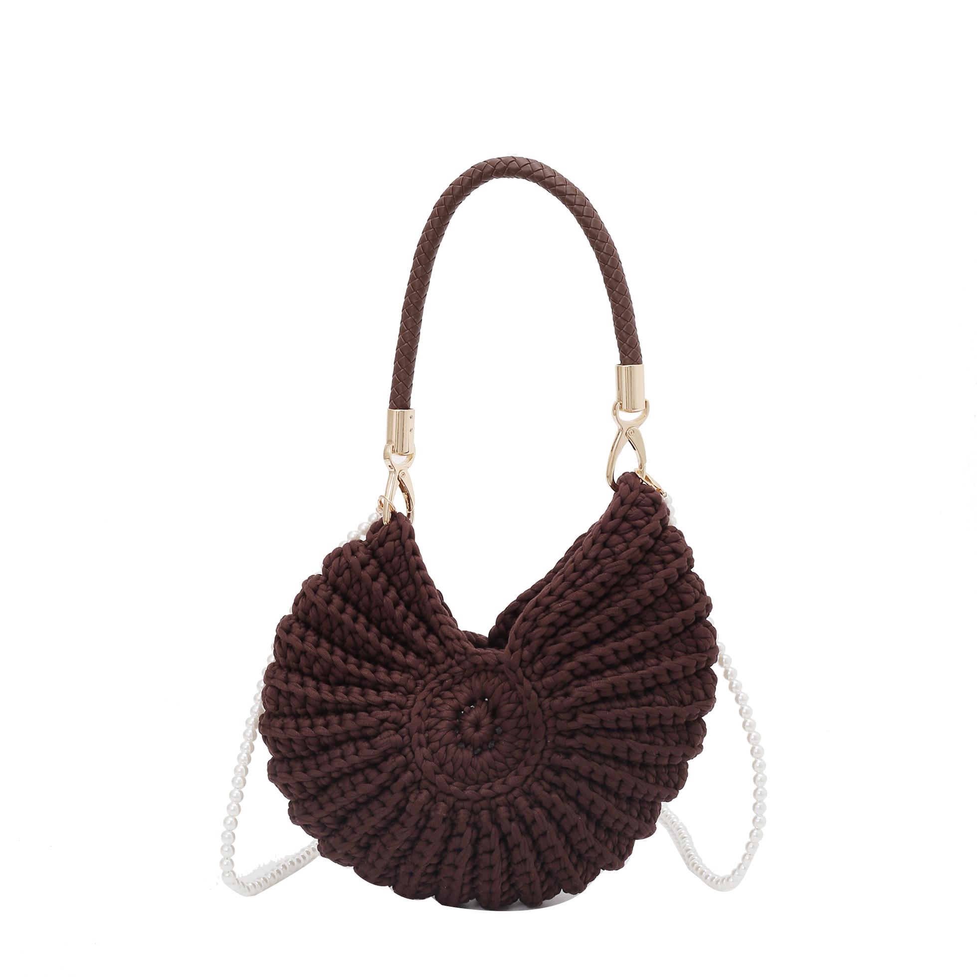 Summer Vacati Essential Handmade Crochet Half-Mo Tote Bag Woven Straw Shoulder Purse with Pearl Chain for Beach & Daily Use кавовий
Summer Vacati Essential Handmade Crochet Half-Mo Tote Bag Woven Straw Shoulder Purse with Pearl Chain for Beach & Daily Use кавовий