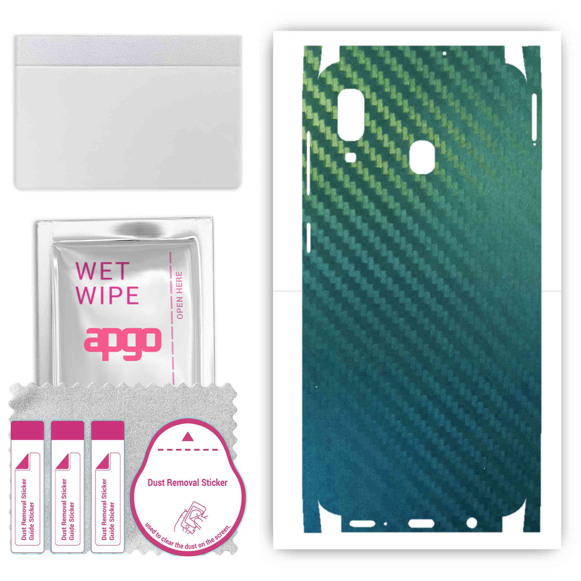 apgo Protective Skin Sticker for the back+sides compatible with Samsung Galaxy A20, Full Wrap Film, Foil, Vinyl - Pattern Carbon Chameleon CAKA1
apgo Protective Skin Sticker for the back+sides compatible with Samsung Galaxy A20, Full Wrap Film, Foil, Vinyl - Pattern Carbon Chameleon CAKA1
