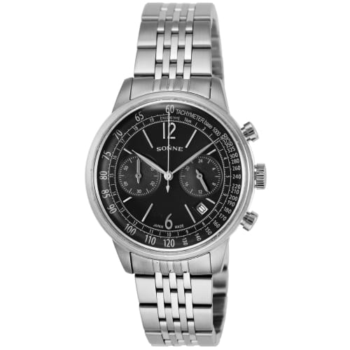 Sonne HI002 Black Dial Stainless Steel Quartz 38mm Watch HI002BK Men s Silver
Sonne HI002 Black Dial Stainless Steel Quartz 38mm Watch HI002BK Men s Silver