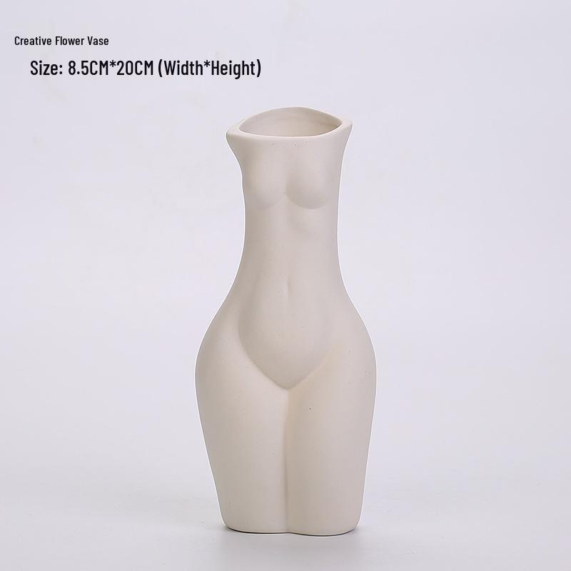 Nordic White Ceramic Human Body Art Vase - Decorative Sculpture for Home
Nordic White Ceramic Human Body Art Vase - Decorative Sculpture for Home