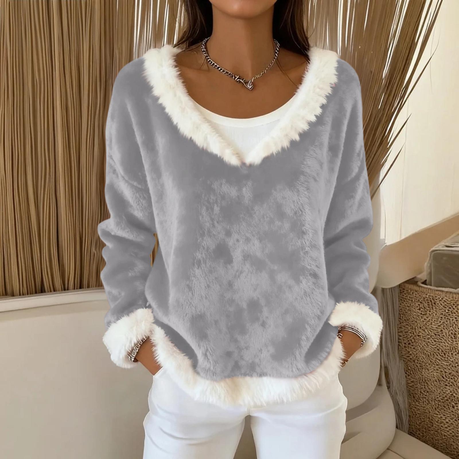 Women s Fashion Plush V Neck Pullover Top Long Sleeve Tee Printed Sweatshirt XXL
Women s Fashion Plush V Neck Pullover Top Long Sleeve Tee Printed Sweatshirt XXL