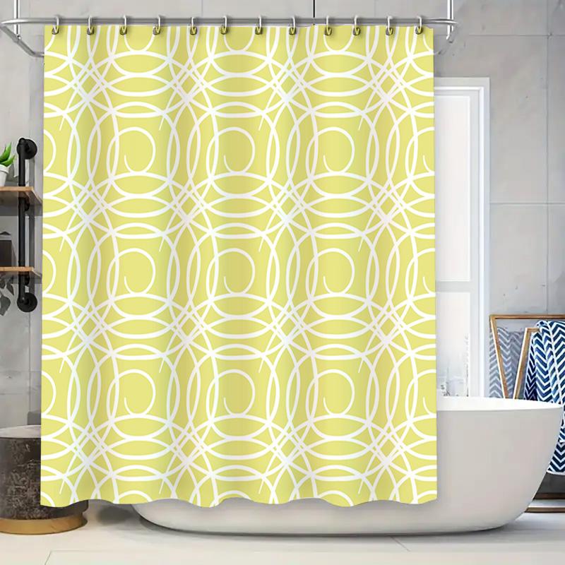 Yellow And White Geometric Shower Curtain Modern Bath Decor For Your Home Bathroom Printed Fabric Shower Cover (180X180Cm) W60H190(CM)-1 Pcs
Yellow And White Geometric Shower Curtain Modern Bath Decor For Your Home Bathroom Printed Fabric Shower Cover (180X180Cm) W60H190(CM)-1 Pcs