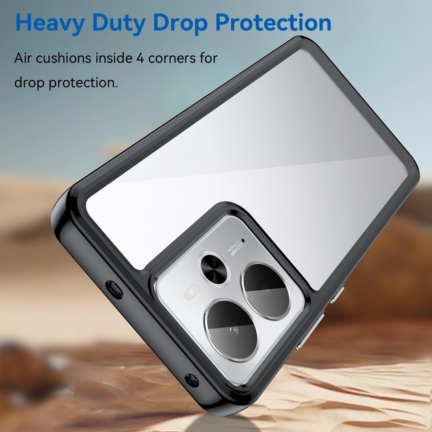 Clear Case for Realme 14T 5G/P3 5G/Neo7x 5G/14 5G TPU+Acrylic Protective Phone Cover Black
Clear Case for Realme 14T 5G/P3 5G/Neo7x 5G/14 5G TPU+Acrylic Protective Phone Cover Black