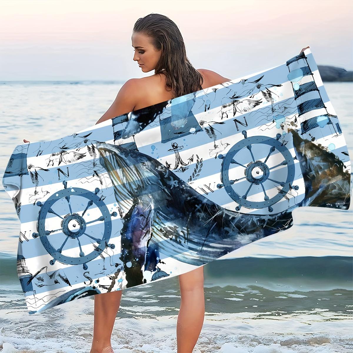 1pc Whale Navy Pattern Beach Towel, Super Absorbent Quick Dry Swim Towel, Lightweight and Soft Beach Fashion Blanket for Beach Swimming 180x230cm
1pc Whale Navy Pattern Beach Towel, Super Absorbent Quick Dry Swim Towel, Lightweight and Soft Beach Fashion Blanket for Beach Swimming 180x230cm