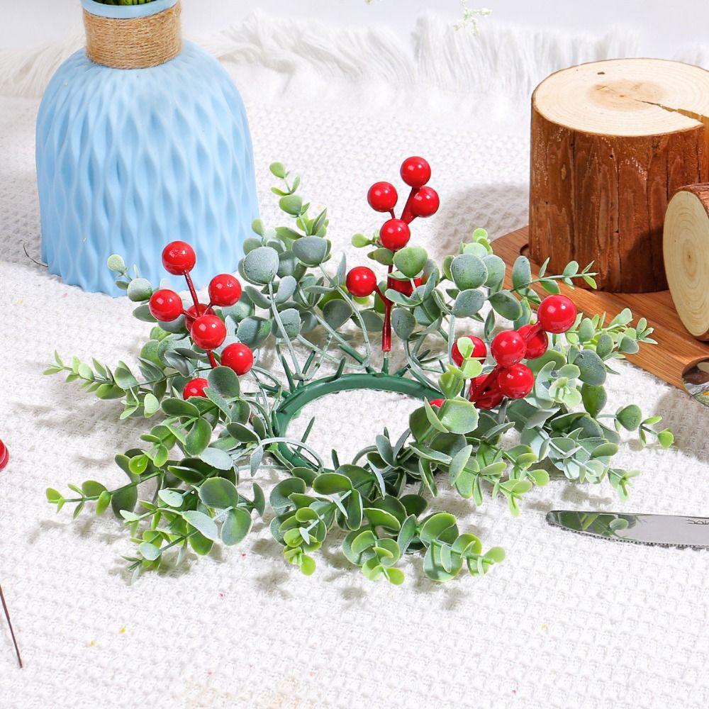 Red Fruit Candlestick Wreath Artificial Flower Eucalyptus Leaves Wreath New Year 25CM
Red Fruit Candlestick Wreath Artificial Flower Eucalyptus Leaves Wreath New Year 25CM