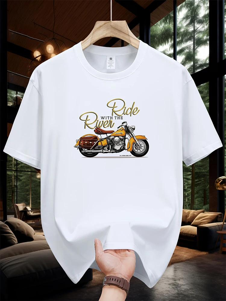 Motorcycle Printed Tshirt Mens Summer 100 Cotton Daily Street Fashion Tshirt Loose Breathable Round Neck Short Sleeve Top S
Motorcycle Printed Tshirt Mens Summer 100 Cotton Daily Street Fashion Tshirt Loose Breathable Round Neck Short Sleeve Top S