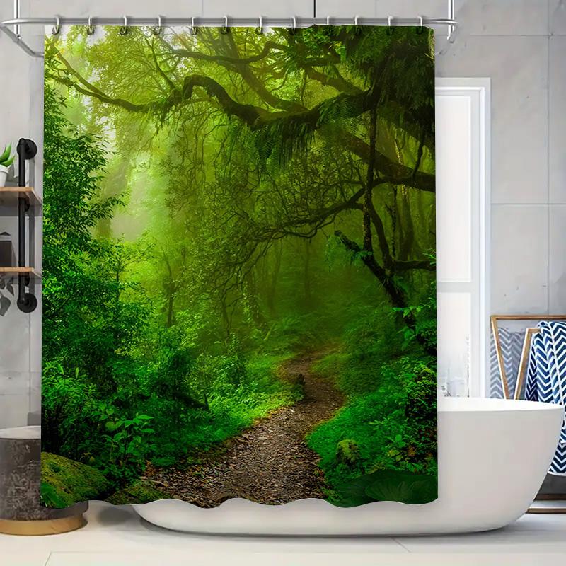 Forest Retreat Shower Curtain Greenery Pathway Design For Bathroom Decorations In White Bathtub Setting (180X240Cm) W60H190(CM)-1 Pcs
Forest Retreat Shower Curtain Greenery Pathway Design For Bathroom Decorations In White Bathtub Setting (180X240Cm) W60H190(CM)-1 Pcs