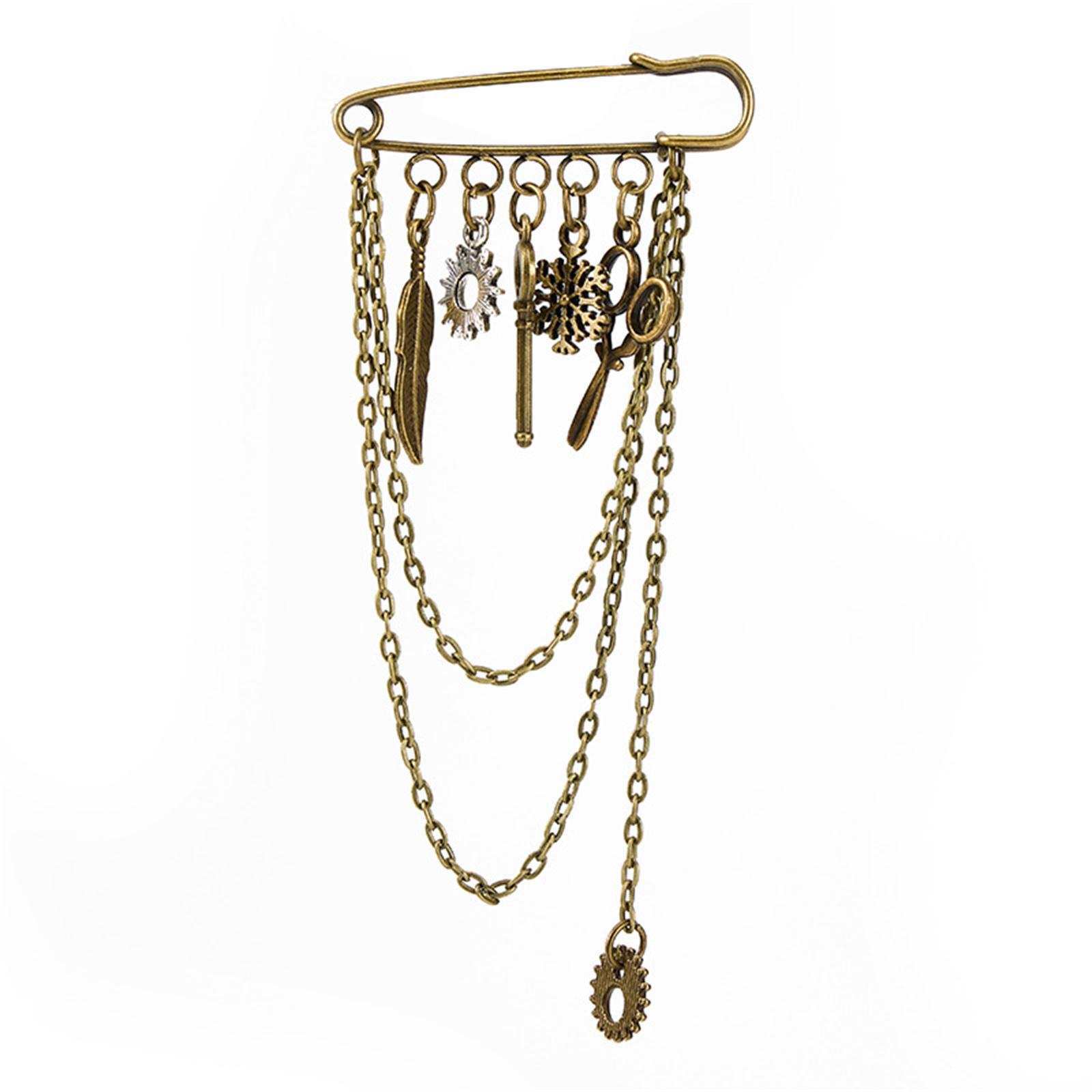 Punk Gothic Ravens Skull Chain Brooch Tassels Chain Brooch Pin Vintage Collar Coat Pin Suits Shirt Pin Jewelry Women Men B
Punk Gothic Ravens Skull Chain Brooch Tassels Chain Brooch Pin Vintage Collar Coat Pin Suits Shirt Pin Jewelry Women Men B
