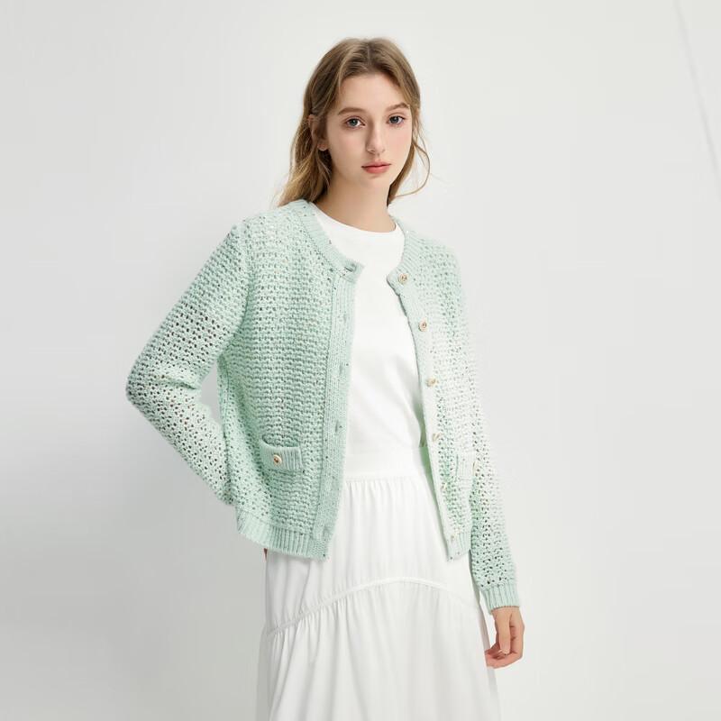 Women s 2025 Spring Round Neck Hollow Knit Cardigan M
Women s 2025 Spring Round Neck Hollow Knit Cardigan M