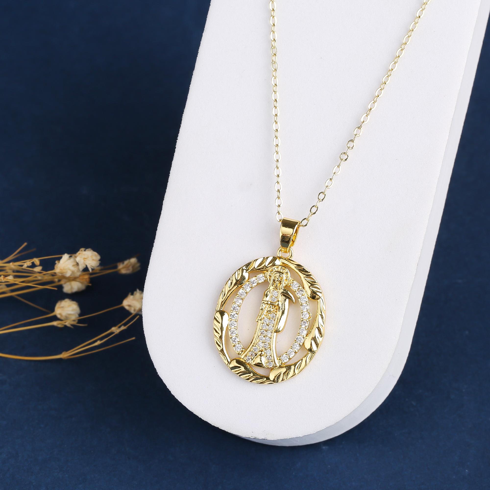 New Design Religious St. Jude Death Zirconia Pendant Necklace Hip Hop for Man Woman Daily Party Zircon Friendship Gift Hot Sale
New Design Religious St. Jude Death Zirconia Pendant Necklace Hip Hop for Man Woman Daily Party Zircon Friendship Gift Hot Sale