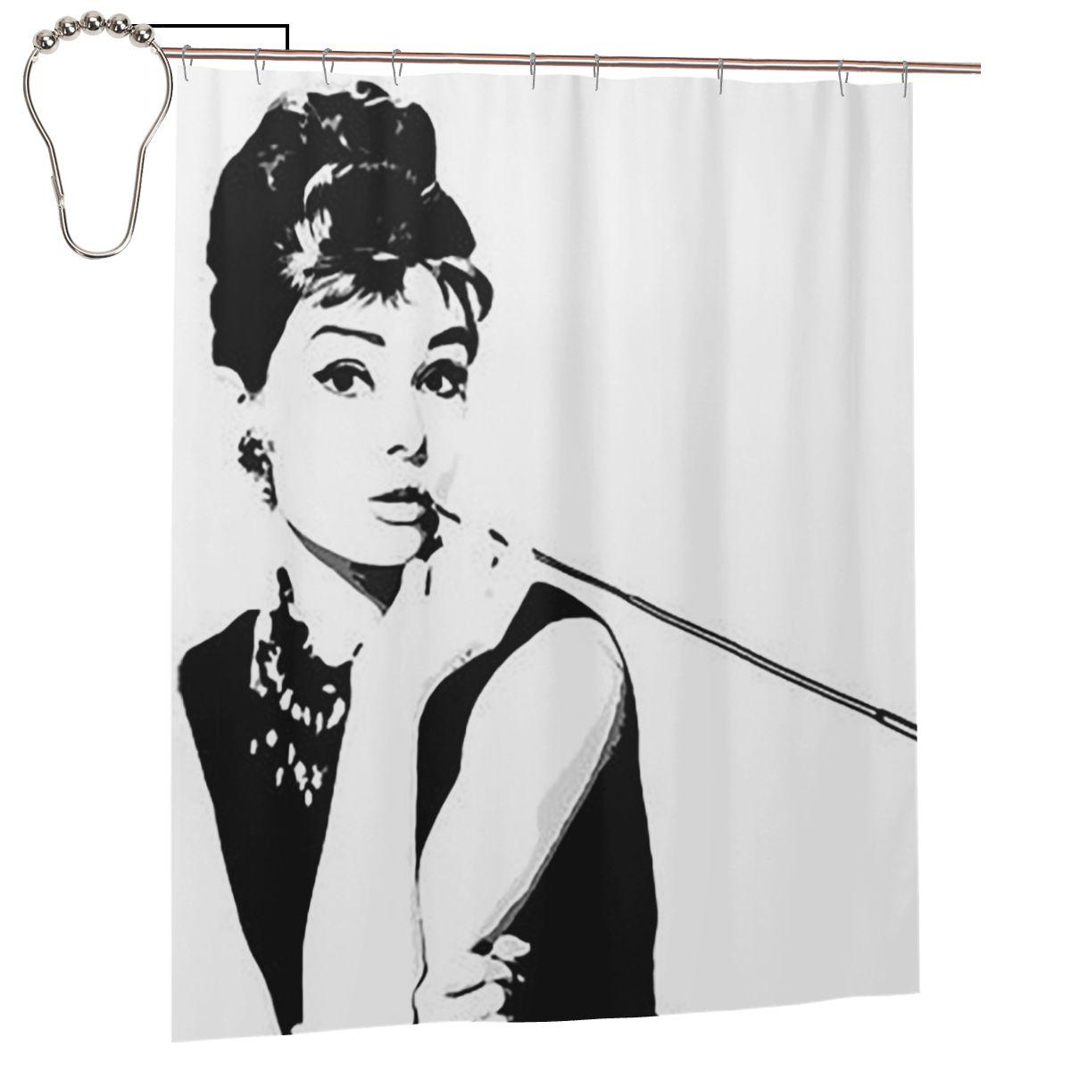 Audrey Hepburn Portrait A Shower Curtain Bathroom Polyester Waterproof Bath Curtains With Hooks W60H190(CM)-1 Pcs
Audrey Hepburn Portrait A Shower Curtain Bathroom Polyester Waterproof Bath Curtains With Hooks W60H190(CM)-1 Pcs