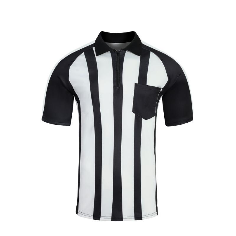 Mens Referee Shirt Short Sleeve Zip Neck Striped Umpire Jersey S чёрный
Mens Referee Shirt Short Sleeve Zip Neck Striped Umpire Jersey S чёрный
