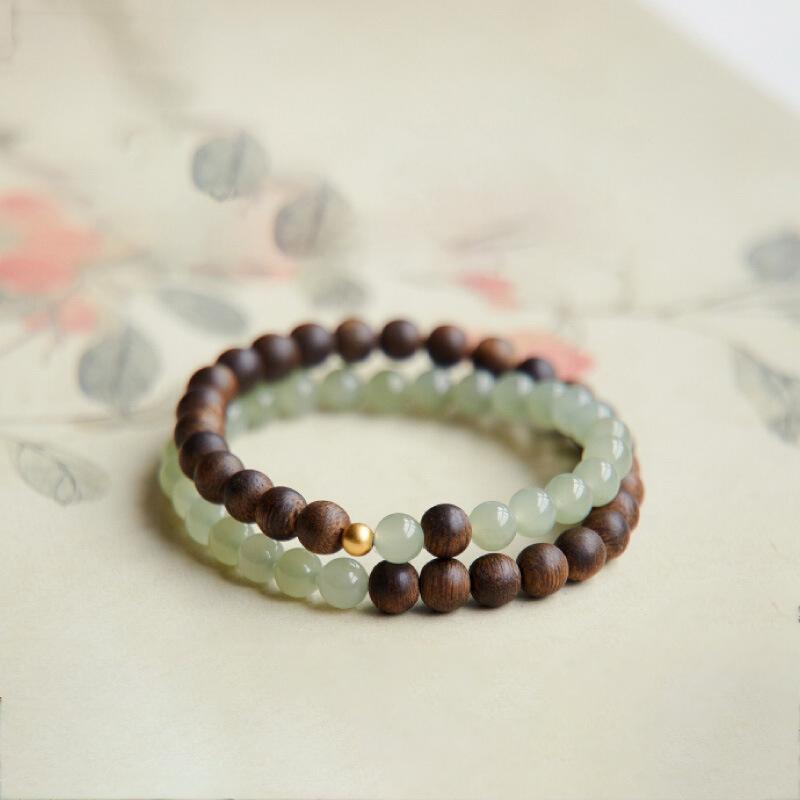 PANJBJ 925 Sterling Silver Hotan Jade Bracelet for Women Sandalwood Wood Asymmetric Double Layer Ethnic Jewelry Gift Dropship
PANJBJ 925 Sterling Silver Hotan Jade Bracelet for Women Sandalwood Wood Asymmetric Double Layer Ethnic Jewelry Gift Dropship
