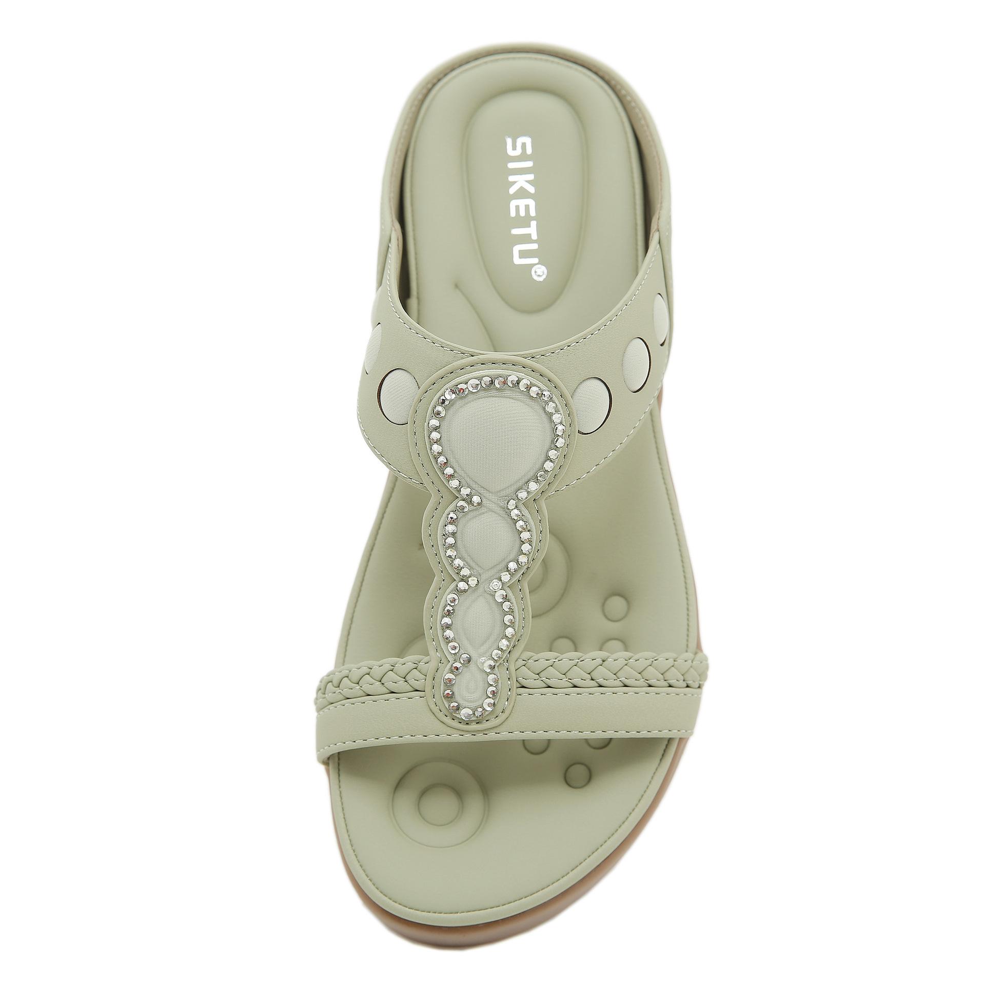 New Bohemian Rhinestone Slippers Comfortable Latex Massage Platform Large Size Flat Shoes 42 абрикосовий
New Bohemian Rhinestone Slippers Comfortable Latex Massage Platform Large Size Flat Shoes 42 абрикосовий