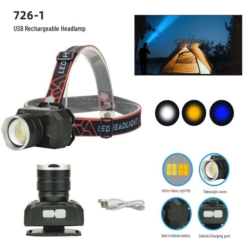 UOSUP50 P50 USB Rechargeable Outdoor Headlamp
UOSUP50 P50 USB Rechargeable Outdoor Headlamp