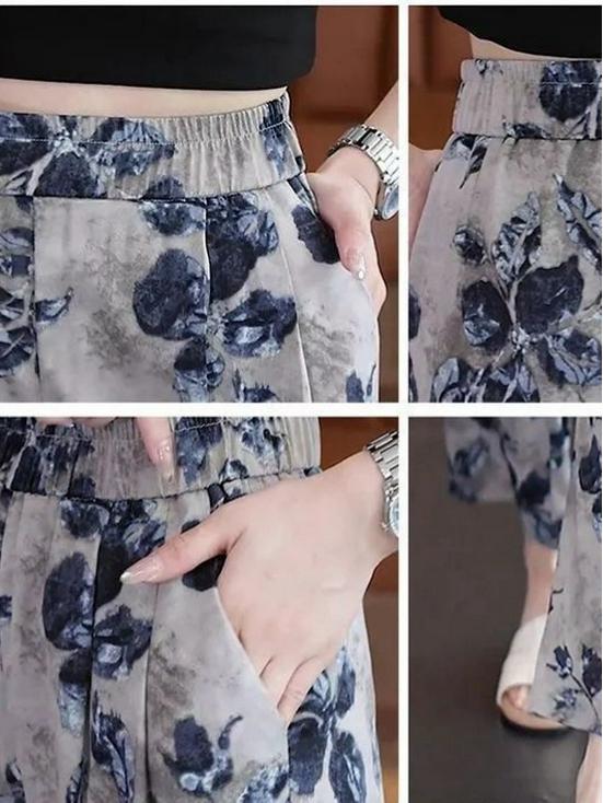 Women s Ice Silk Wide-Leg Printed Pants, Nine-Point Straight-Leg, Elastic Waist, Lightweight Summer 2026 Edition. Extra Large
Women s Ice Silk Wide-Leg Printed Pants, Nine-Point Straight-Leg, Elastic Waist, Lightweight Summer 2026 Edition. Extra Large