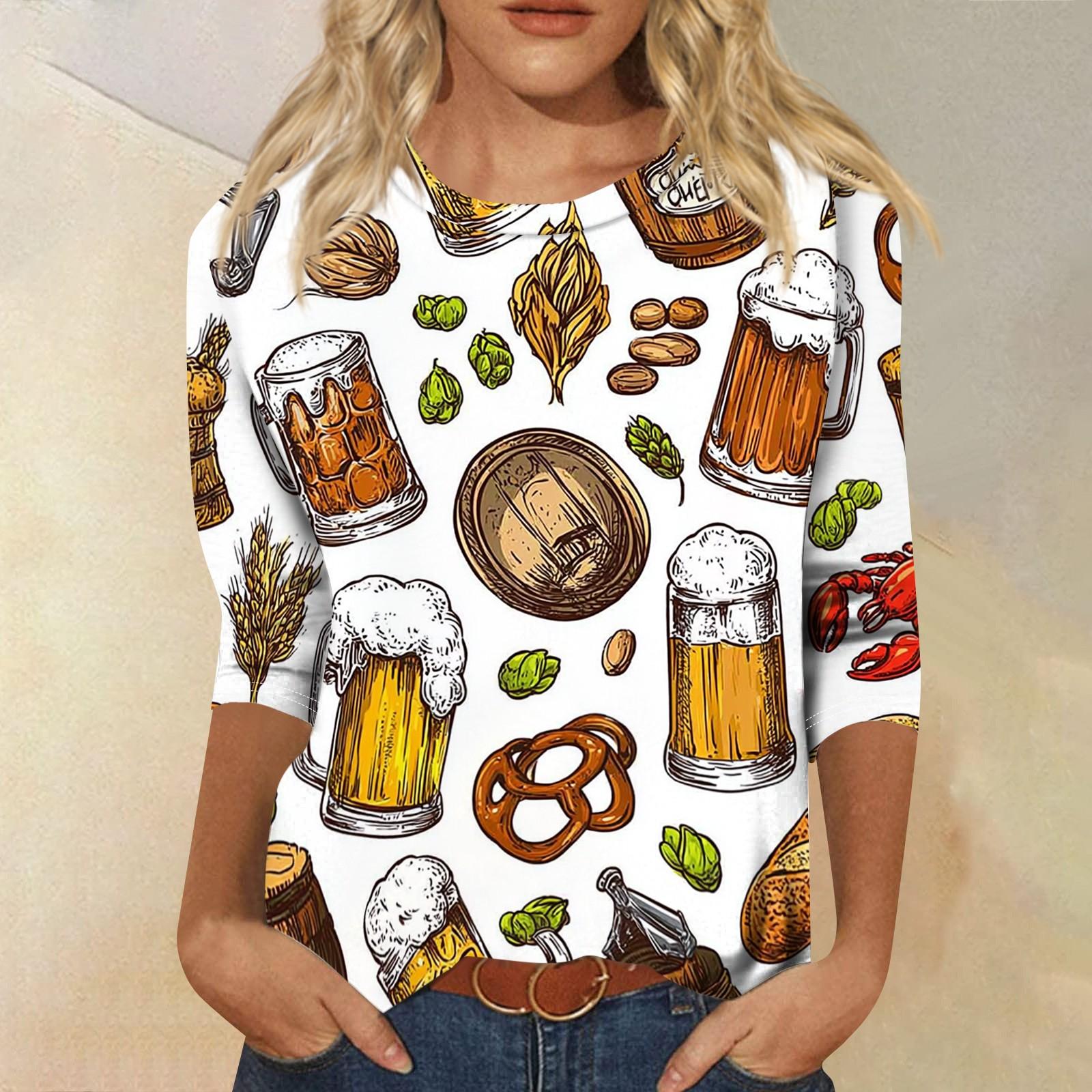 Women’s Casual Crew Neck Three Quarter Sleeve Top with Festival Print Relaxed Fit Soft Fabric Suitable for Daily Wear M белый
Women’s Casual Crew Neck Three Quarter Sleeve Top with Festival Print Relaxed Fit Soft Fabric Suitable for Daily Wear M белый